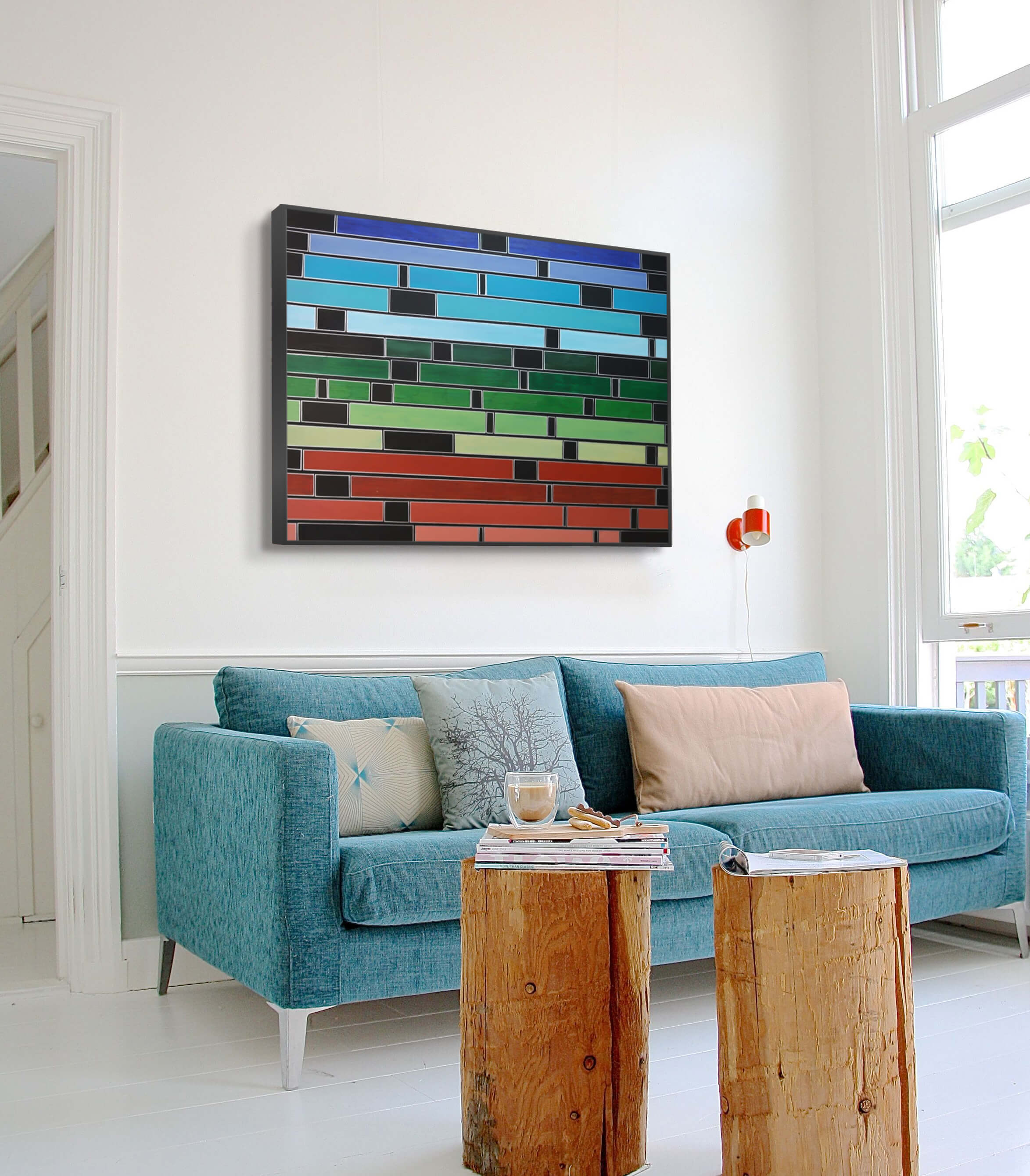 Cascades colorées - signé par l'artiste Nada ZR.